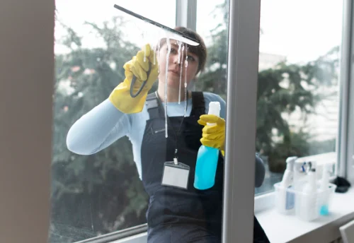 Nettoyage de vitres intérieures et extérieures à Saint-Pierre-le-Vieux